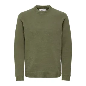 Felpe senza cappuccio Uomo Only & Sons - Onsese Life Reg 7 Knit - Verde